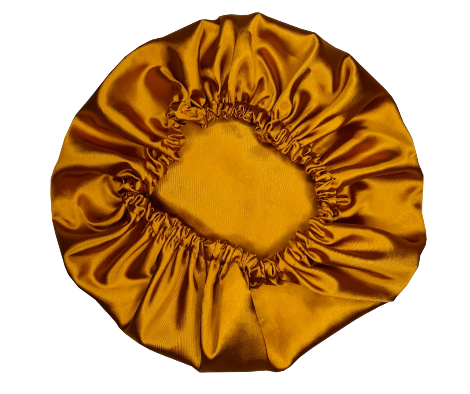 GOLD SATIN BONNET