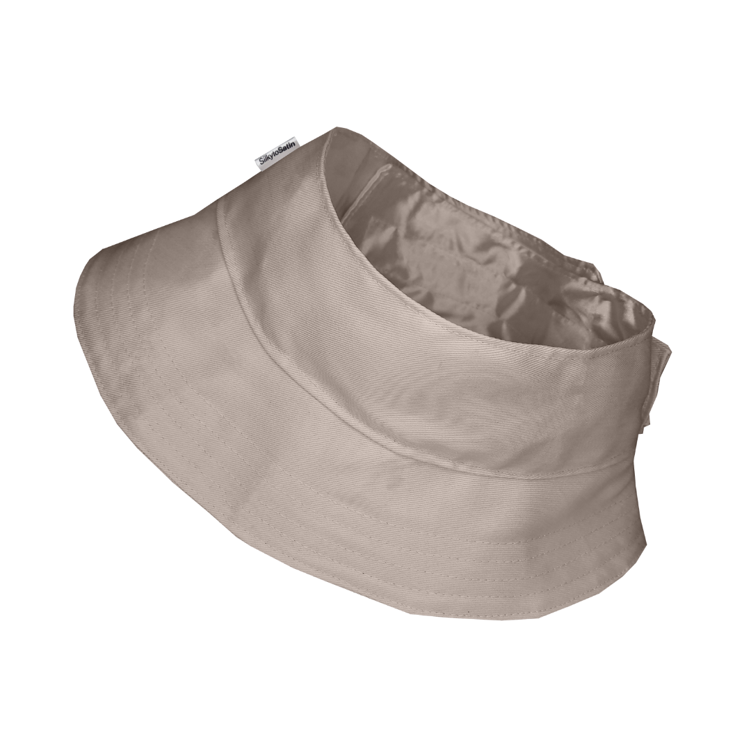 satin-lined bucket hats