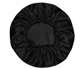 BLACK SATIN BONNET