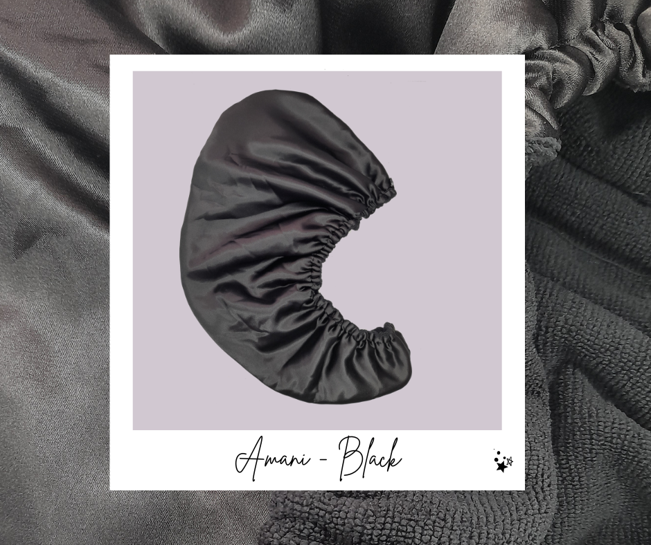 AMANI - BLACK MICROFIBRE TOWEL