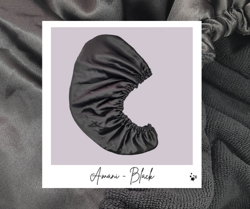 AMANI - BLACK MICROFIBRE TOWEL