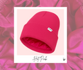 HOT-PINK SATIN-LINED BEANIE