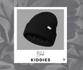 BLXCK SATIN-LINED BEANIE (KIDDIES)