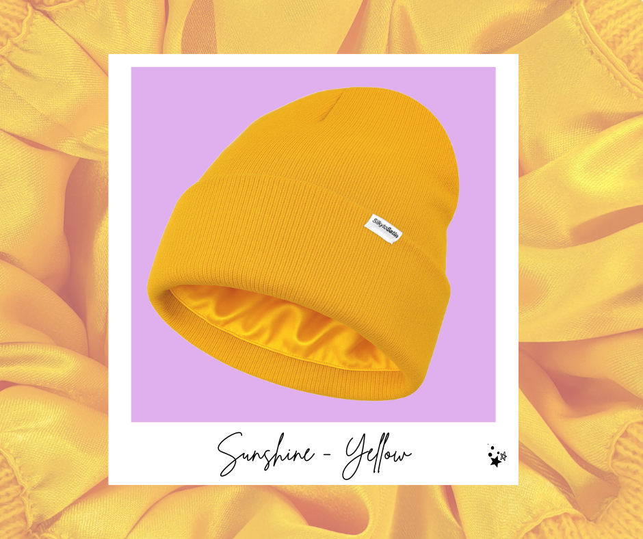 SUNSHINE - YELLOW SATIN-LINED BEANIE