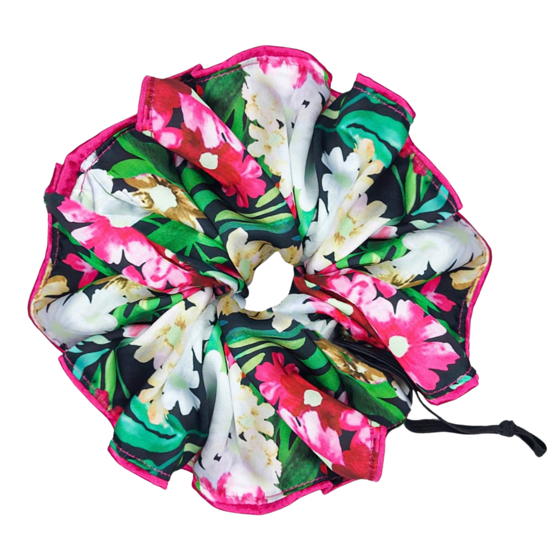 FLORAL PINK - XXL SCRUNCHIE (ADJUSTABLE)