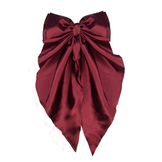 MAROON HAIR BOW CLIP