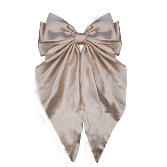 CHAMPAGNE HAIR BOW CLIP