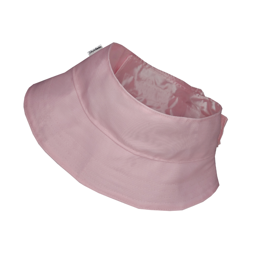 PINK - AFRO PUFF BUCKET HAT