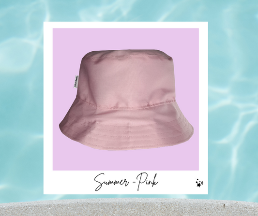 SUMMER - PINK SATIN-LINED BUCKET HAT
