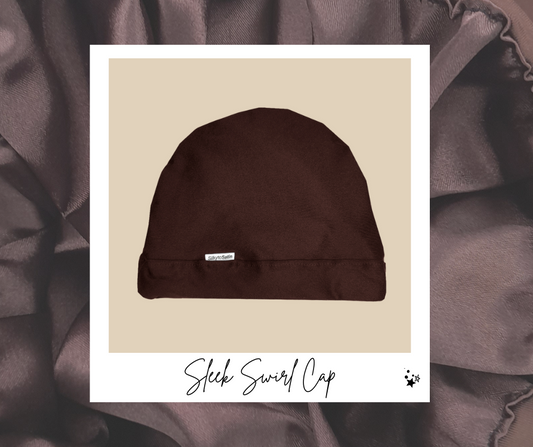 BROWN SLEEK SWIRL CAP