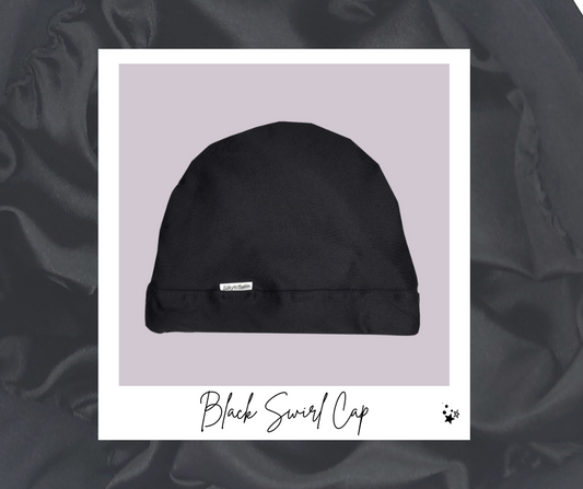 BLACK SLEEK SWIRL CAP