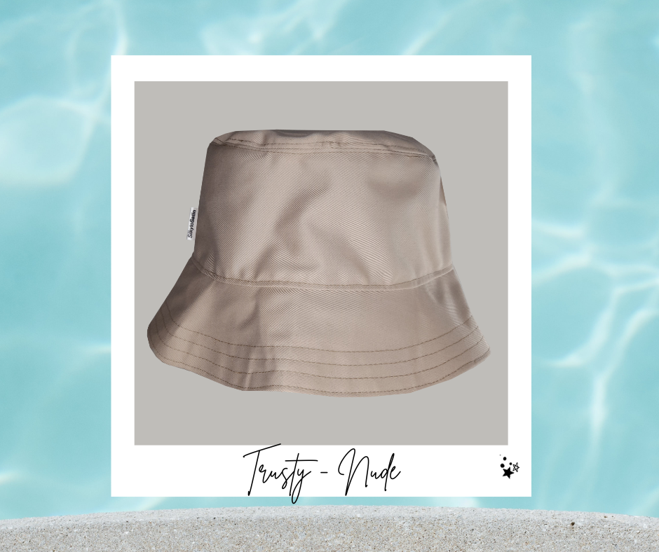 TRUSTY - NUDE SATIN-LINED BUCKET HAT