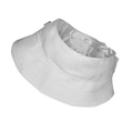 WHITE - AFRO PUFF BUCKET HAT