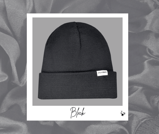 BLXCK SATIN-LINED BEANIE
