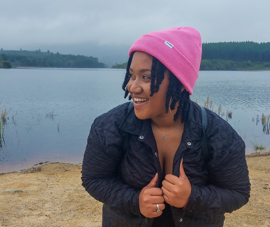 BLOSSOM-PINK SATIN-LINED BEANIE