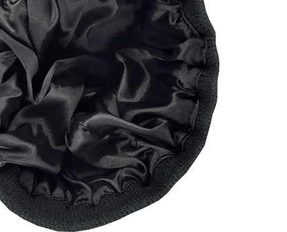 BLXCK SATIN-LINED BEANIE