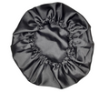 BLACK SATIN BONNET