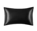 BLACK SATIN PILLOWCASE