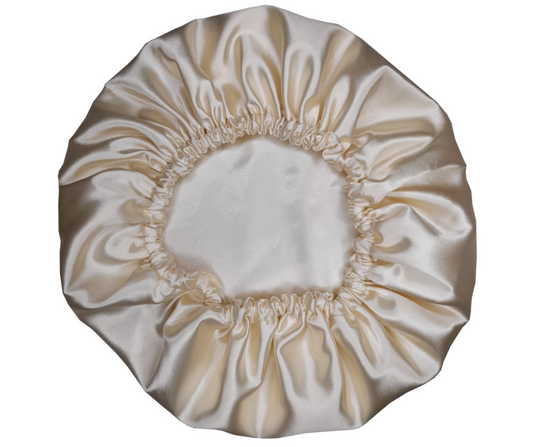 CHAMPAGNE SATIN BONNET