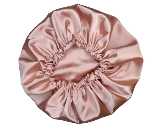 DUSTY PINK SATIN BONNET