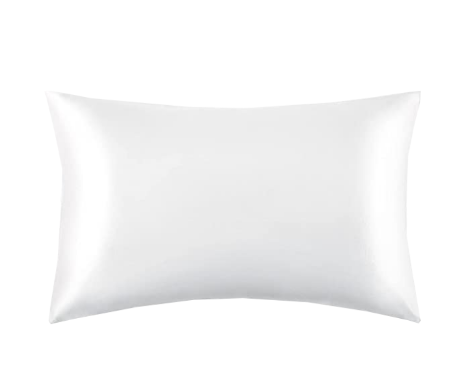 WHITE SATIN PILLOWCASE